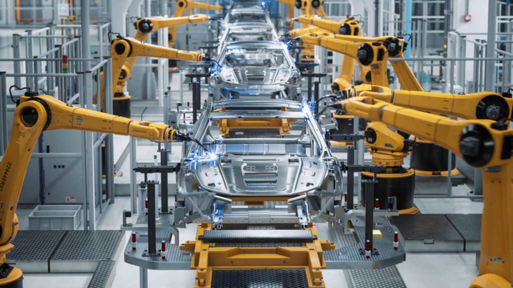 Wasserstrahlschneiden für die Automobilindustrie.