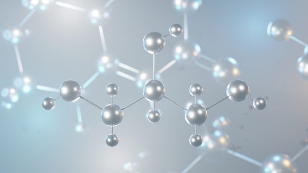 Molekülstruktur als Symbol für moderne Technologie